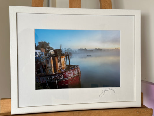 Sunrise, Bandon River Tisaxon 435x335mm Framed Print, Signed